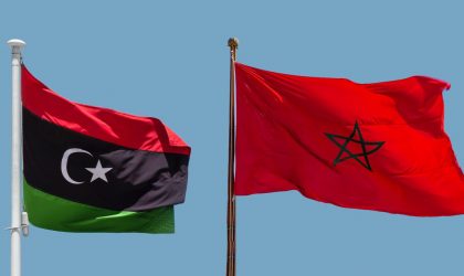 drapeaux maroc et lybie