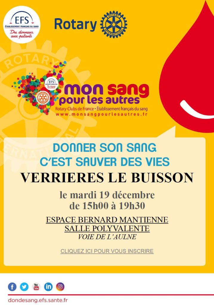 don du sang 19 decembre 1
