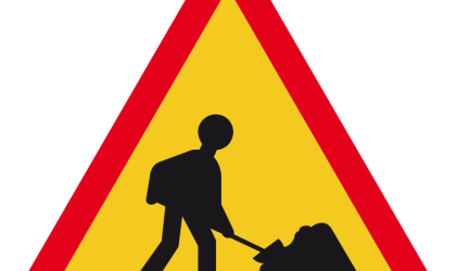 panneau travaux en cours