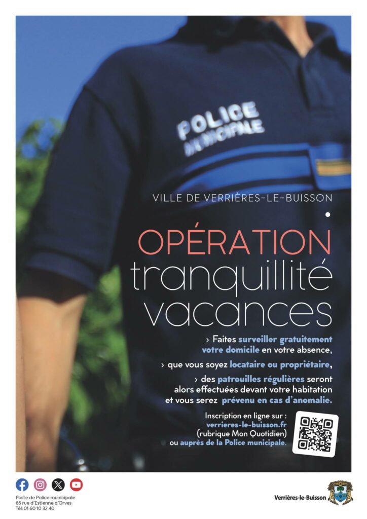 Affiche Opération Tranquillité Vacances