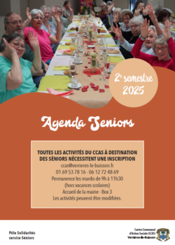 Animations seniors - Programme 2e semestre 2025